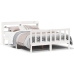 Estructura de cama sin colchón madera de pino blanco 135x190 cm