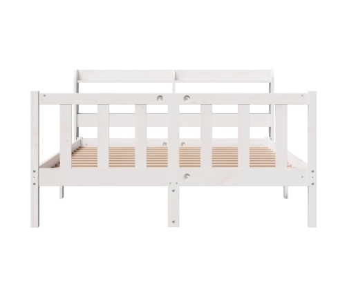 Estructura de cama sin colchón madera de pino blanco 135x190 cm