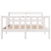Estructura de cama sin colchón madera de pino blanco 135x190 cm
