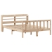 Estructura de cama sin colchón madera maciza de pino 140x190 cm