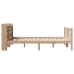 Estructura de cama sin colchón madera maciza de pino 140x190 cm