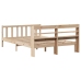 Estructura de cama sin colchón madera maciza de pino 140x190 cm