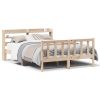 Estructura de cama sin colchón madera maciza de pino 140x190 cm