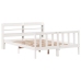 Estructura de cama sin colchón madera de pino blanca 140x190 cm