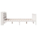 Estructura de cama sin colchón madera de pino blanca 140x190 cm