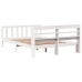 Estructura de cama sin colchón madera de pino blanca 140x190 cm