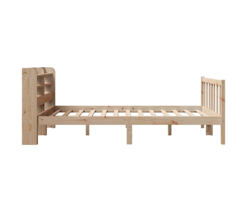 Estructura de cama sin colchón madera de pino maciza 120x200 cm