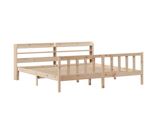 Estructura de cama sin colchón madera maciza de pino 180x200 cm