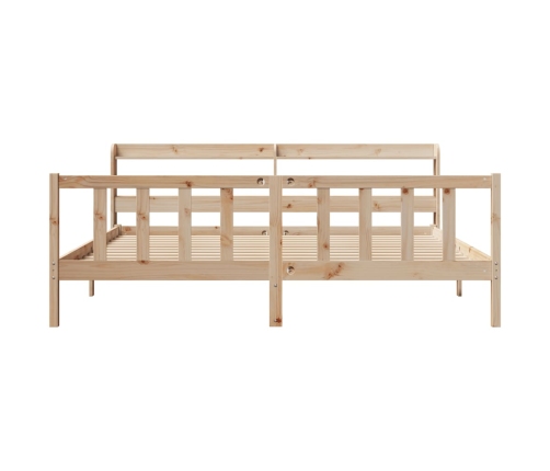 Estructura de cama sin colchón madera maciza de pino 180x200 cm