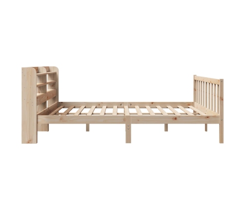 Estructura de cama sin colchón madera maciza de pino 180x200 cm