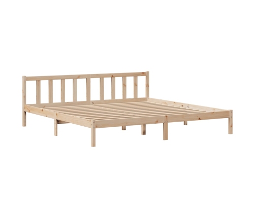 Estructura de cama sin colchón madera maciza de pino 180x200 cm