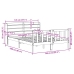 Estructura cama con cabecero madera pino marrón cera 135x190 cm