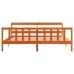 Estructura cama con cabecero madera pino marrón cera 180x200 cm