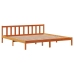 Estructura cama con cabecero madera pino marrón cera 180x200 cm