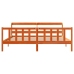 Estructura cama con cabecero madera pino marrón cera 200x200 cm