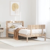 Estructura de cama sin colchón madera maciza pino 75x190 cm