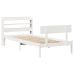 Estructura de cama sin colchón madera maciza blanca 75x190 cm