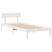 Estructura de cama sin colchón madera maciza blanca 75x190 cm