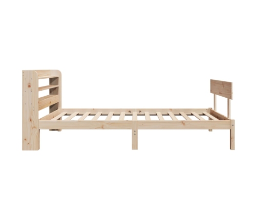 Estructura de cama sin colchón madera maciza de pino 90x190 cm