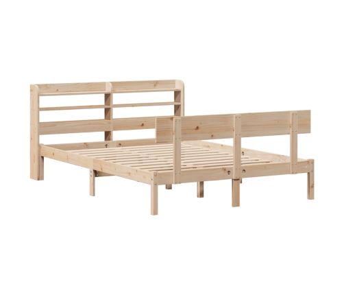 Estructura de cama sin colchón madera maciza de pino 120x190 cm