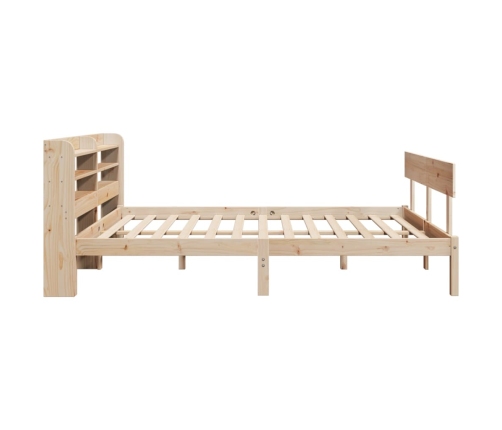 Estructura de cama sin colchón madera maciza de pino 120x190 cm