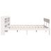 Estructura de cama sin colchón madera maciza blanca 120x190 cm