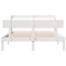 Estructura de cama sin colchón madera de pino blanca 140x190 cm