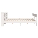 Estructura de cama sin colchón madera de pino blanca 140x190 cm