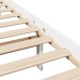 Estructura de cama sin colchón madera de pino blanca 140x190 cm