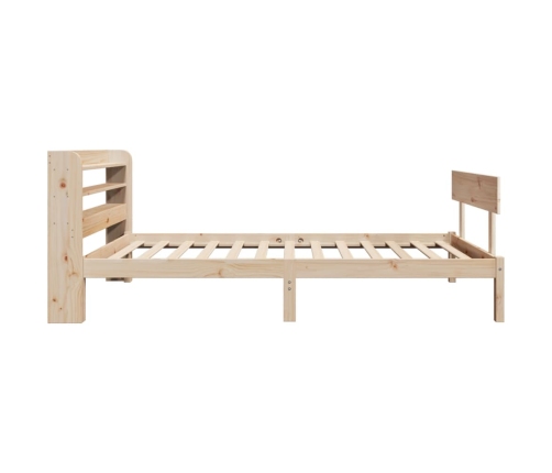 Estructura de cama sin colchón madera maciza de pino 90x200 cm