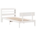 Estructura de cama sin colchón madera de pino blanca 90x200 cm