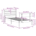 Estructura de cama sin colchón madera de pino blanca 90x200 cm