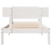 Estructura de cama sin colchón madera de pino blanca 90x200 cm