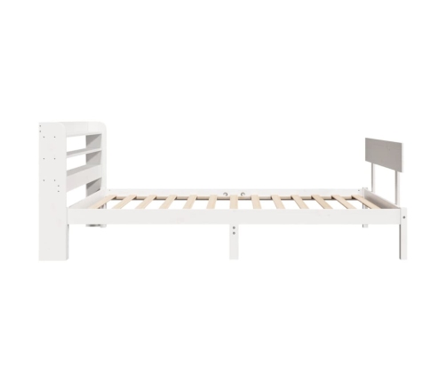 Estructura de cama sin colchón madera de pino blanca 90x200 cm