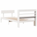 Estructura de cama sin colchón madera de pino blanca 90x200 cm