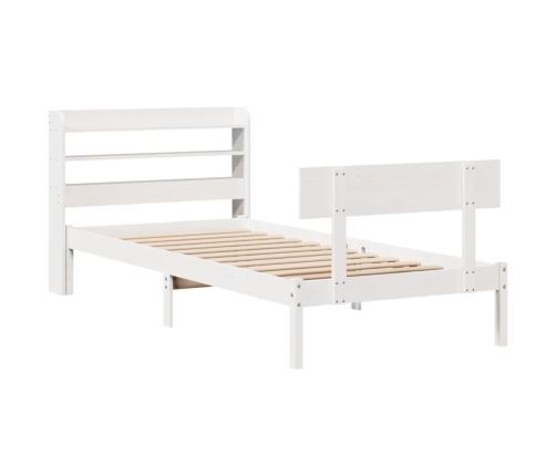 Estructura cama sin colchón madera maciza pino blanca 100x200cm