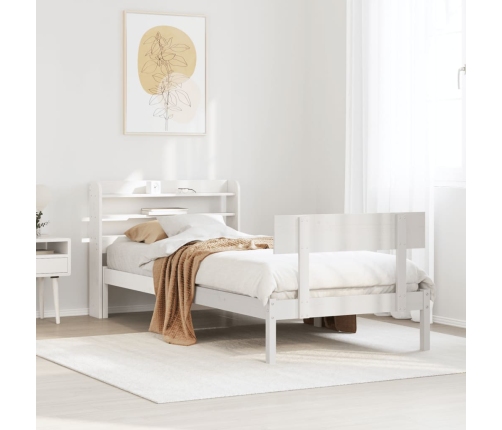 Estructura cama sin colchón madera maciza pino blanca 100x200cm