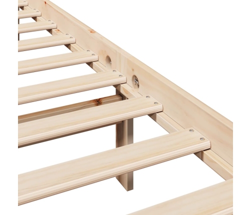 Estructura de cama sin colchón madera de pino maciza 120x200 cm