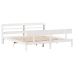 Estructura de cama sin colchón madera maciza blanca 200x200 cm