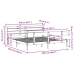 Estructura de cama sin colchón madera maciza blanca 200x200 cm