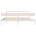 Estructura de cama sin colchón madera maciza blanca 200x200 cm