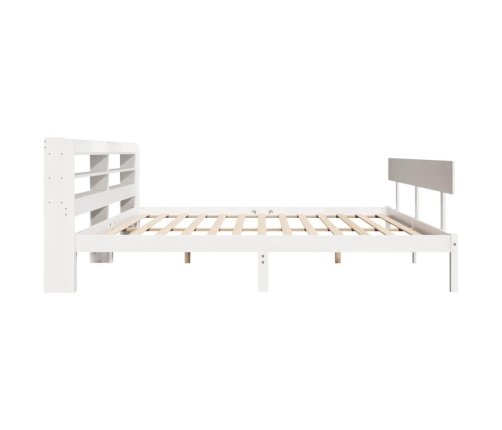 Estructura de cama sin colchón madera maciza blanca 200x200 cm
