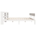 Estructura de cama sin colchón madera maciza blanca 200x200 cm