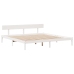 Estructura de cama sin colchón madera maciza blanca 200x200 cm