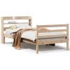 Estructura de cama con cabecero madera maciza pino 75x190 cm