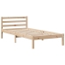 Estructura de cama con cabecero madera maciza de pino 90x200 cm