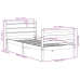 Estructura de cama con cabecero sin colchón blanco 90x200 cm