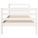 Estructura de cama con cabecero sin colchón blanco 90x200 cm