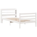 Estructura de cama con cabecero sin colchón blanco 100x200 cm