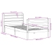 Estructura de cama con cabecero sin colchón blanco 100x200 cm